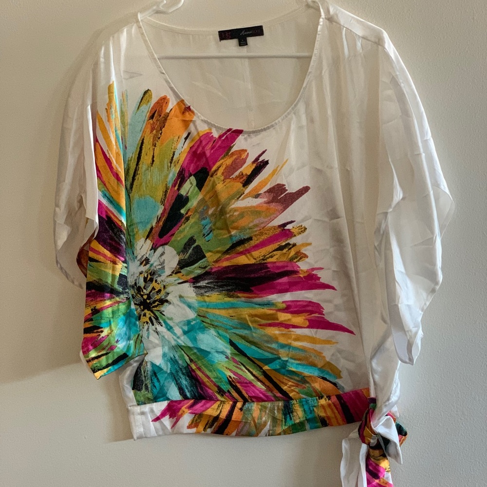 Beautiful colorful Satin Blouse